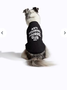 BARK Anti Squirrel Club Black Dog Shirt
